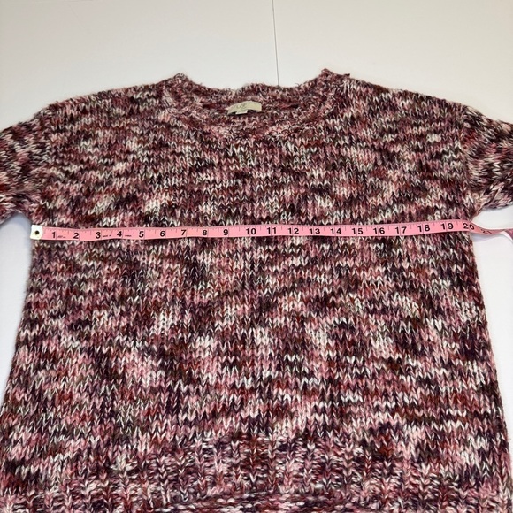 LOFT Outlet Chunky Marled Knit Sweater โ Size S Pink Multicolor - Picture 6 of 7